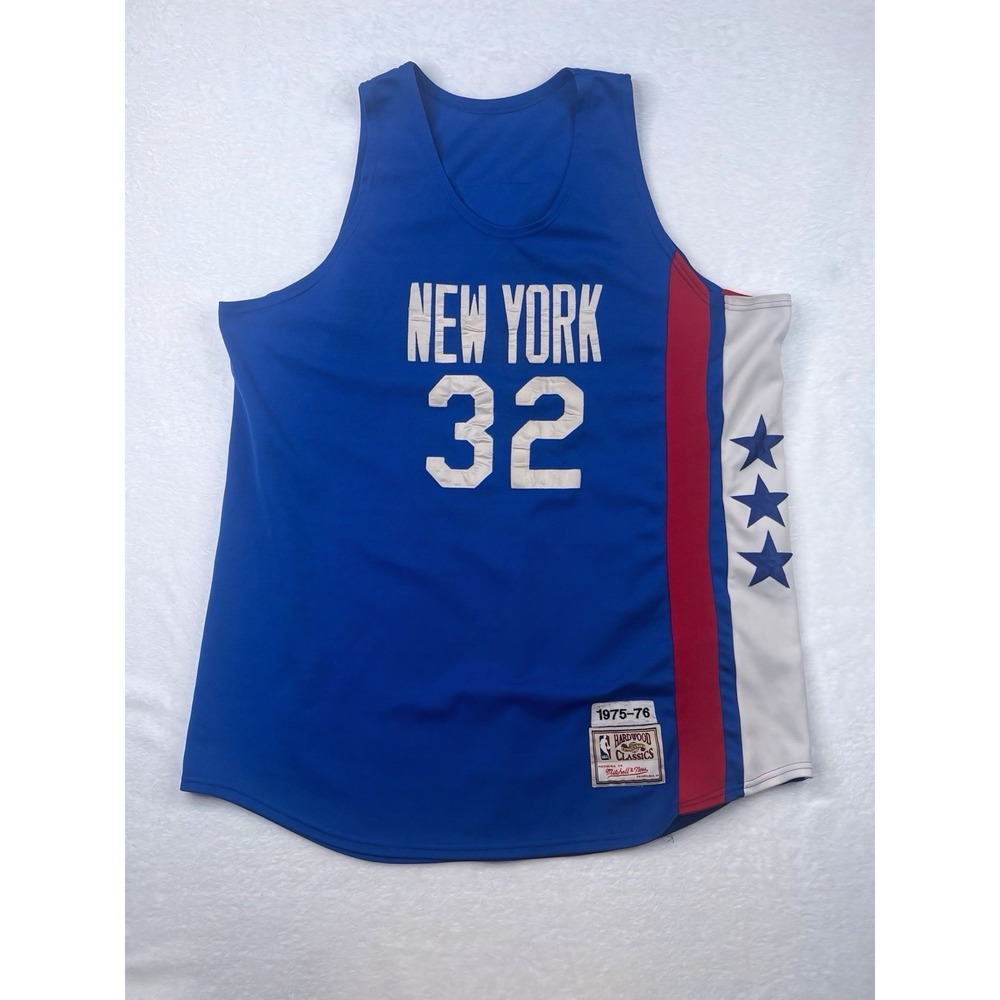 Julius Erving Dr. J New York Nets 32 1975-76‎ Mitchell & Ness Jersey Men's Sz 56